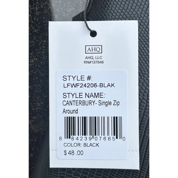 London Fog Canterbury Single Zipper, Zipper inside pocket, slots for Cards NWT - Picture 5 of 5